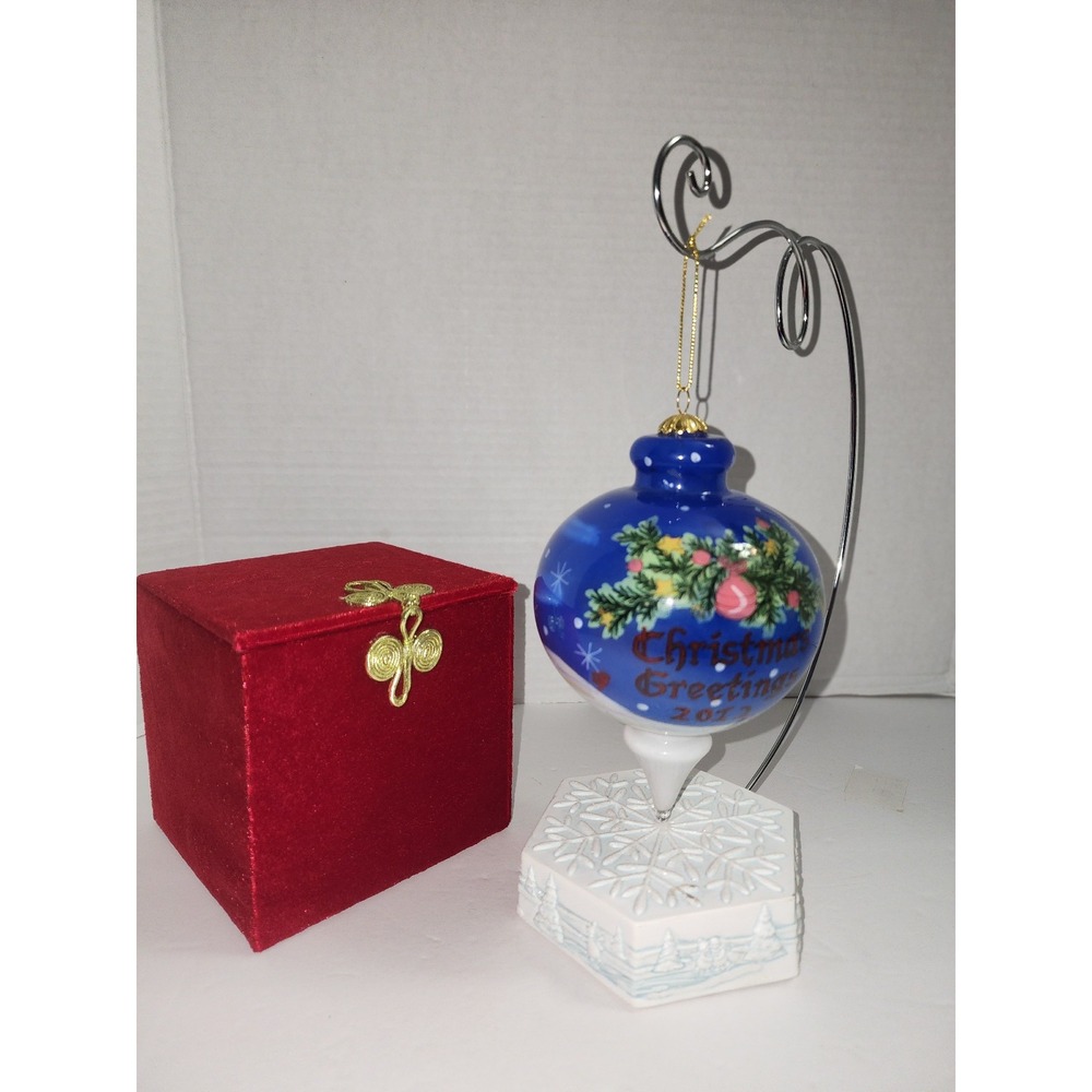2012 Pier One Imports Christmas Greetings Santa French Horn Ornament